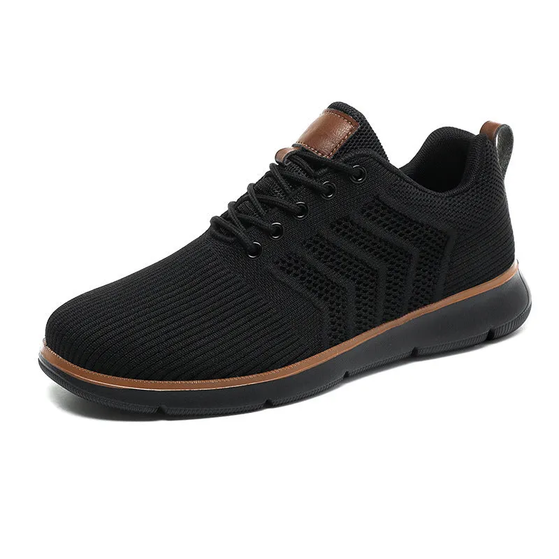 Sports Shoes For Men Fashion Lace-up Mesh Sneakers