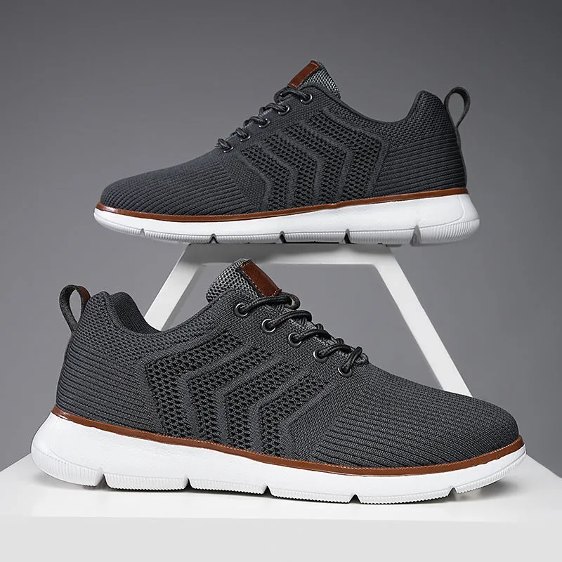 Sports Shoes For Men Fashion Lace-up Mesh Sneakers