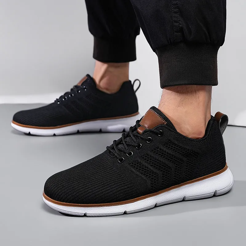 Sports Shoes For Men Fashion Lace-up Mesh Sneakers