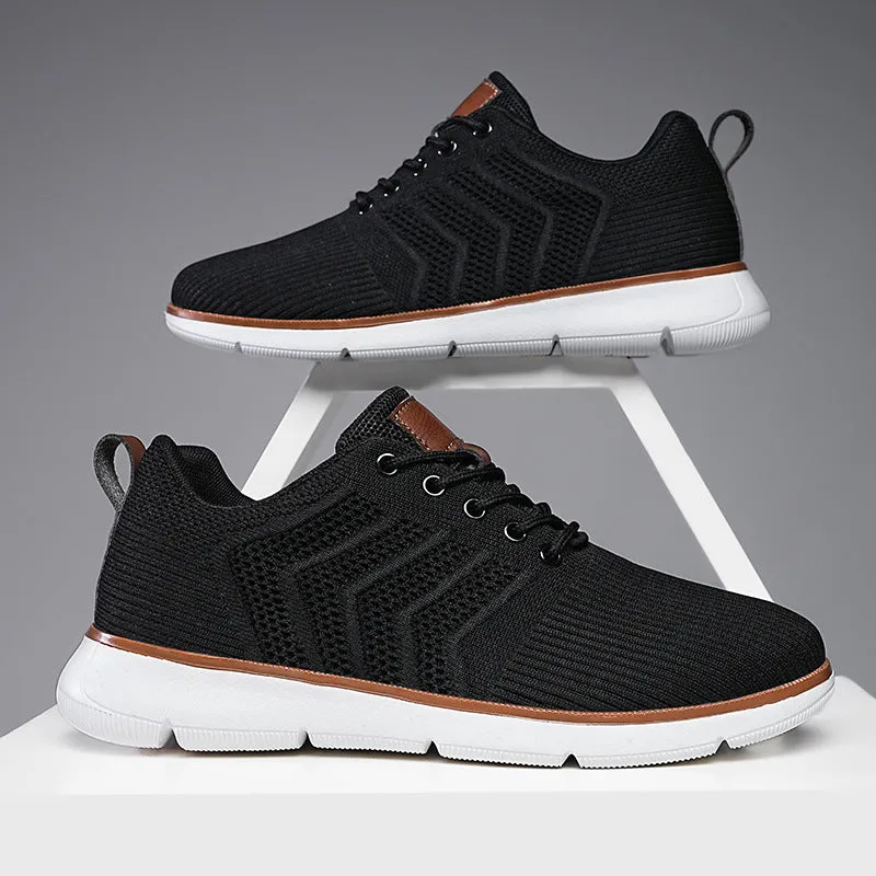 Sports Shoes For Men Fashion Lace-up Mesh Sneakers