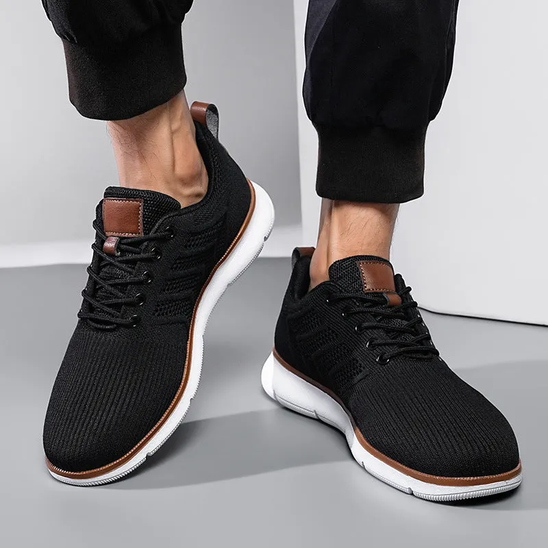 Sports Shoes For Men Fashion Lace-up Mesh Sneakers