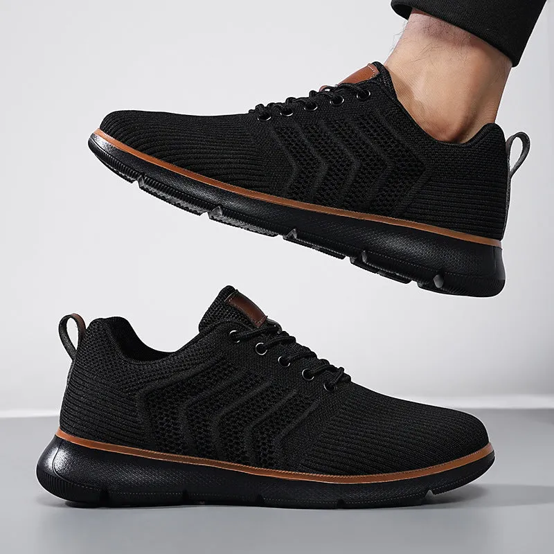 Sports Shoes For Men Fashion Lace-up Mesh Sneakers