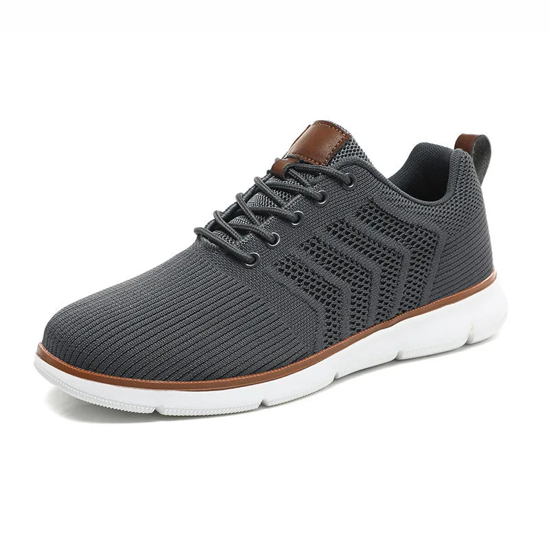 Sports Shoes For Men Fashion Lace-up Mesh Sneakers