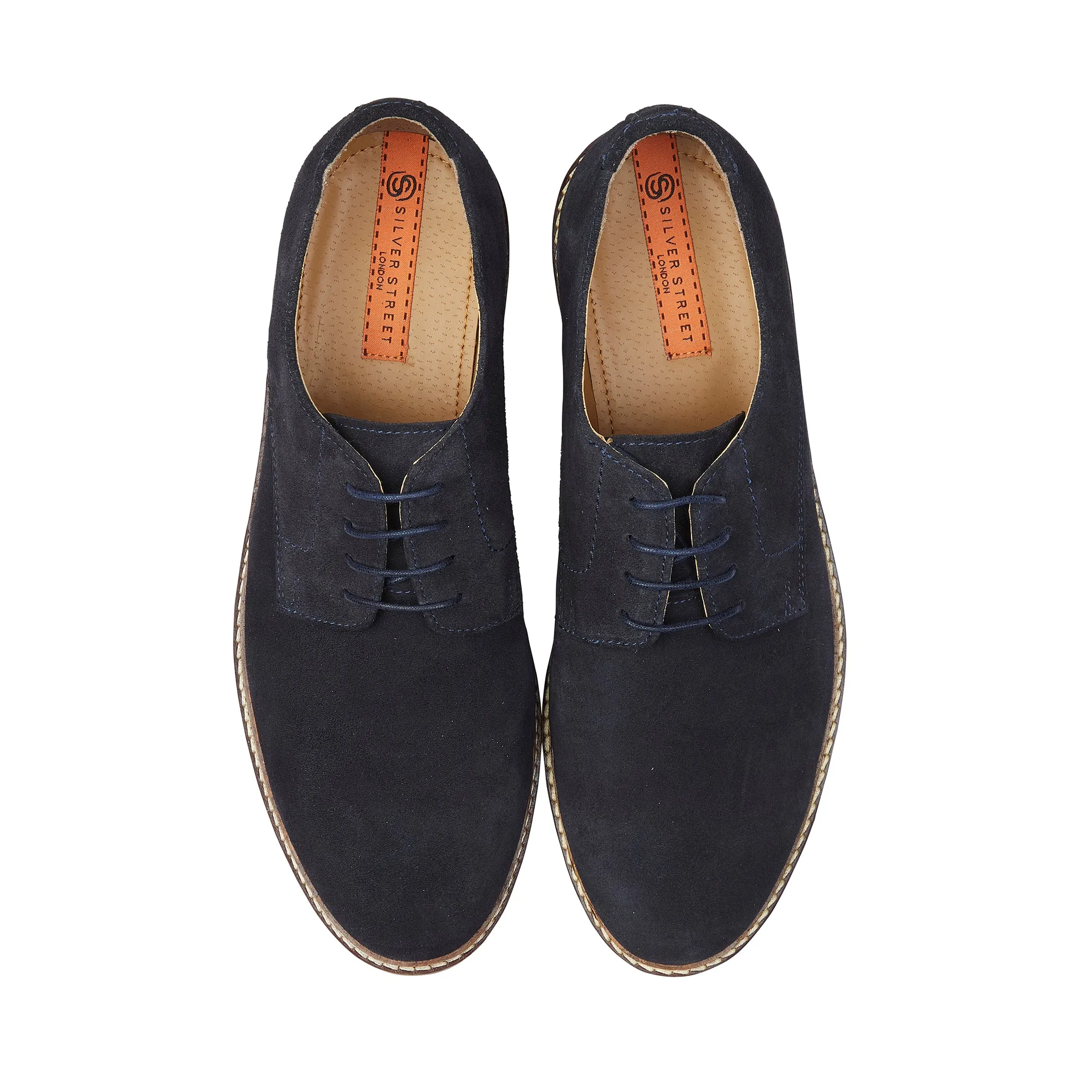 Sydenham Suede Leather Smart Casual Brogue Shoe - Navy