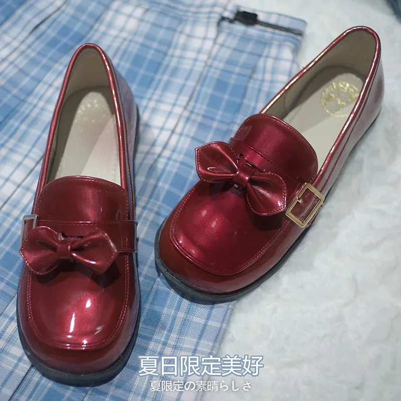 TAVIMART  -  Vintage Women Lolita Shoes Bow Jk Japanese Student Uniform Sweet Girl Kawaii Cosplay Anime Goth Cute College Summer Female Shoe