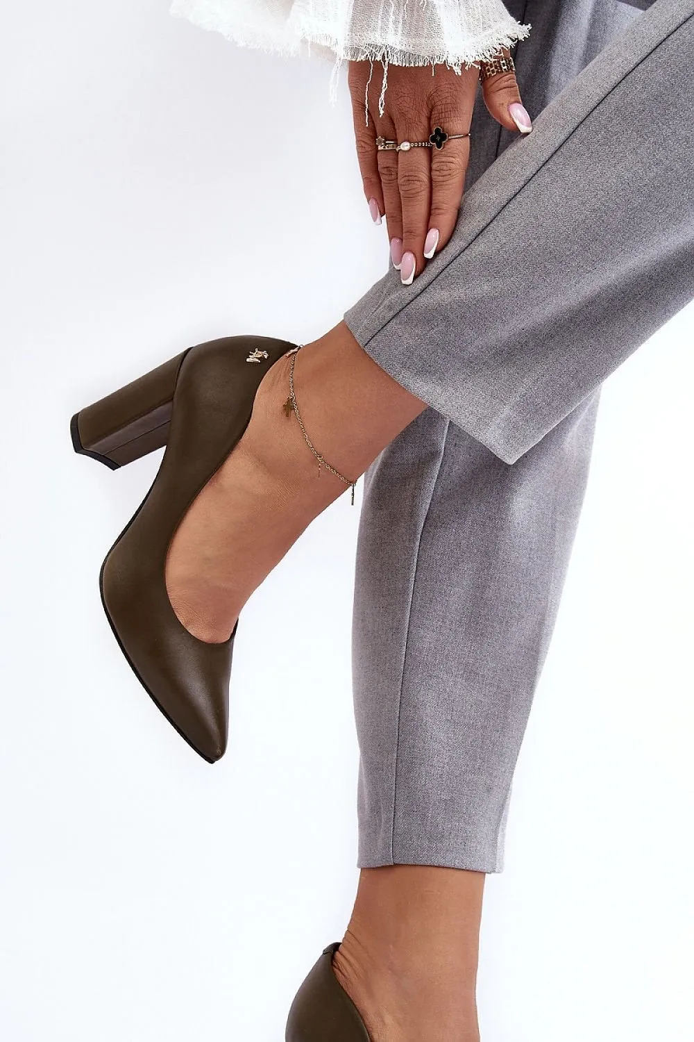 TEEK - Leather Block Heel Pumps