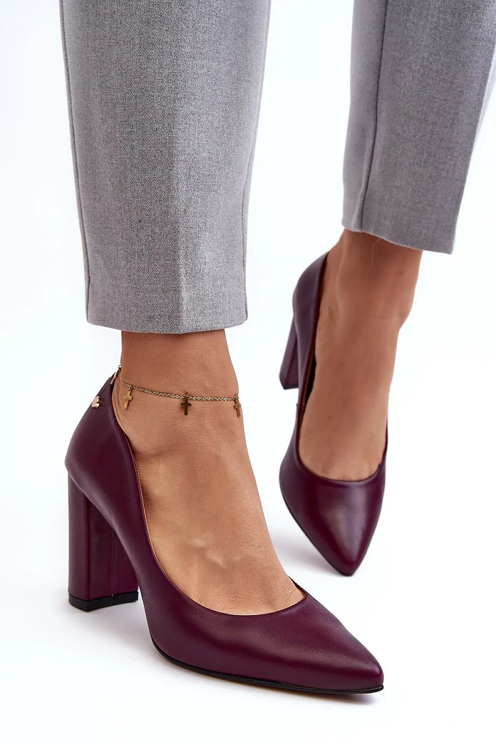 TEEK - Leather Block Heel Pumps