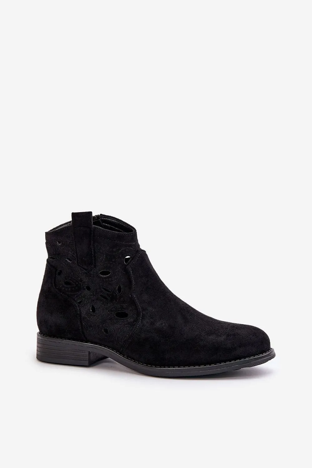 TEEK - Suede Side Design Ankle Boots