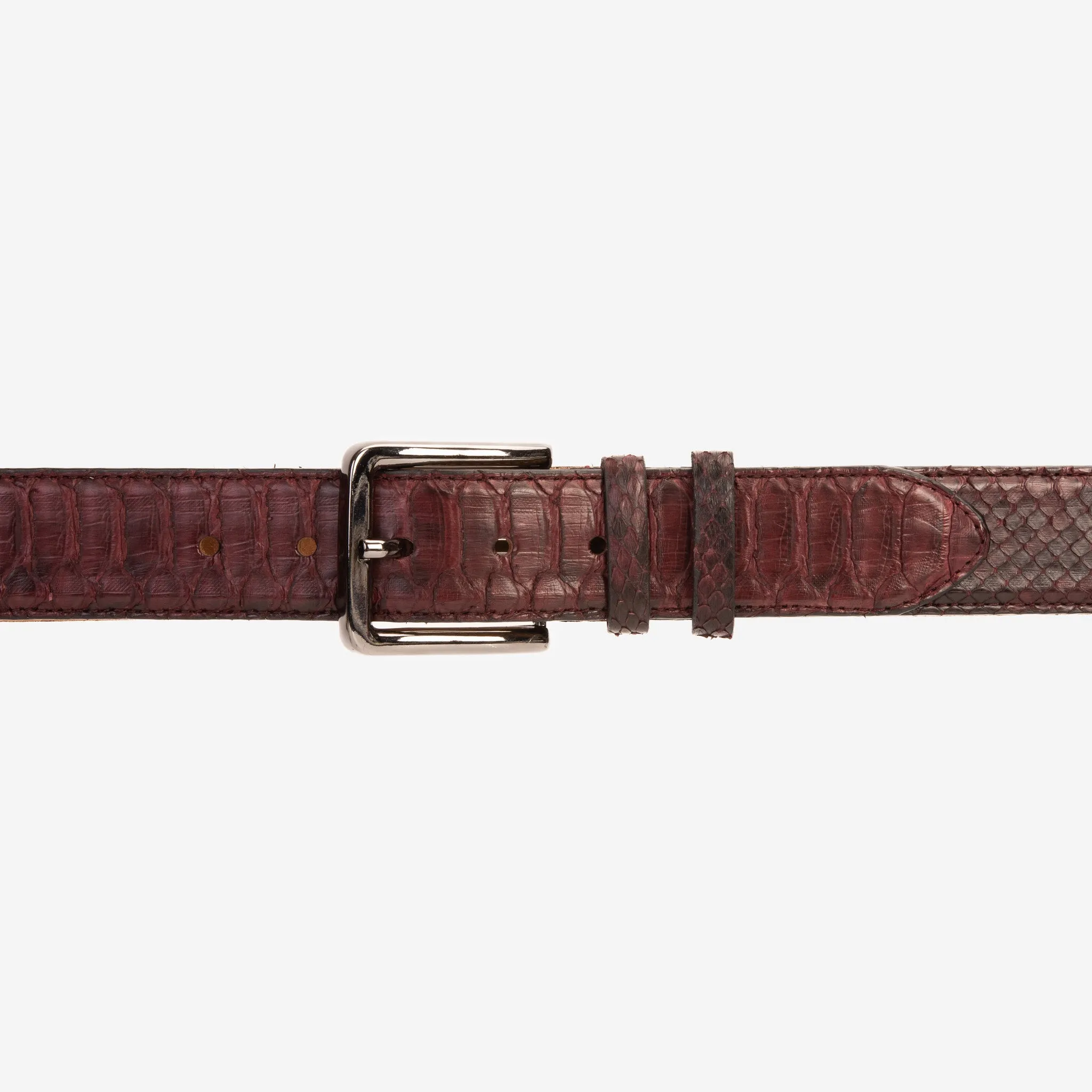 The Boss Burgundy python Sneak  Leather Leather Belt