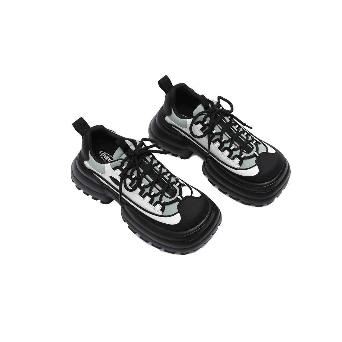 Thick Gear Heel Platform Lace Ups