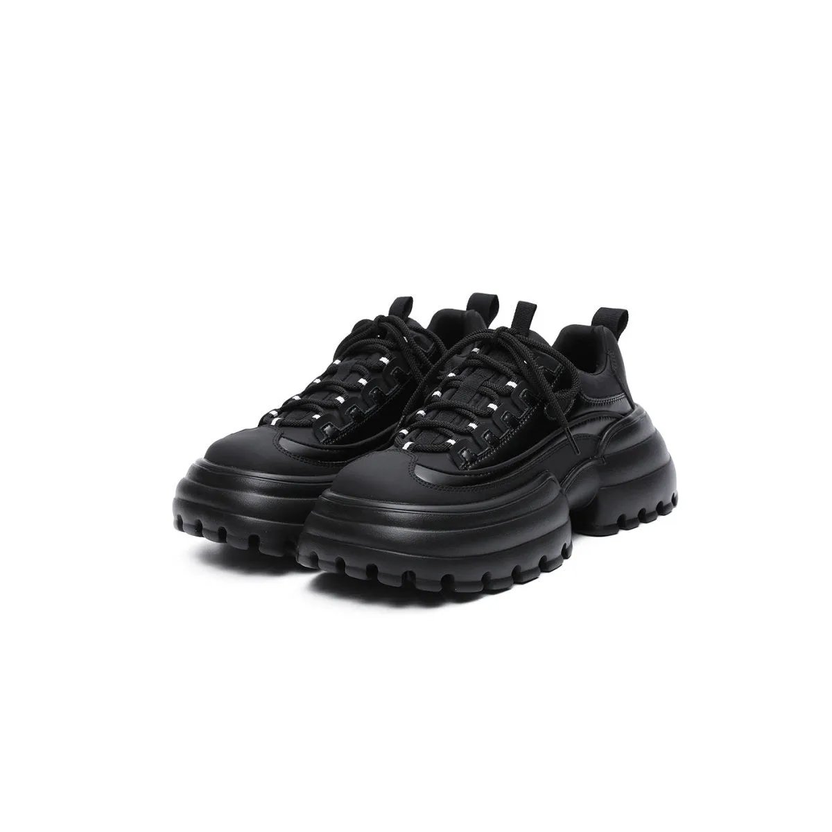 Thick Gear Heel Platform Lace Ups