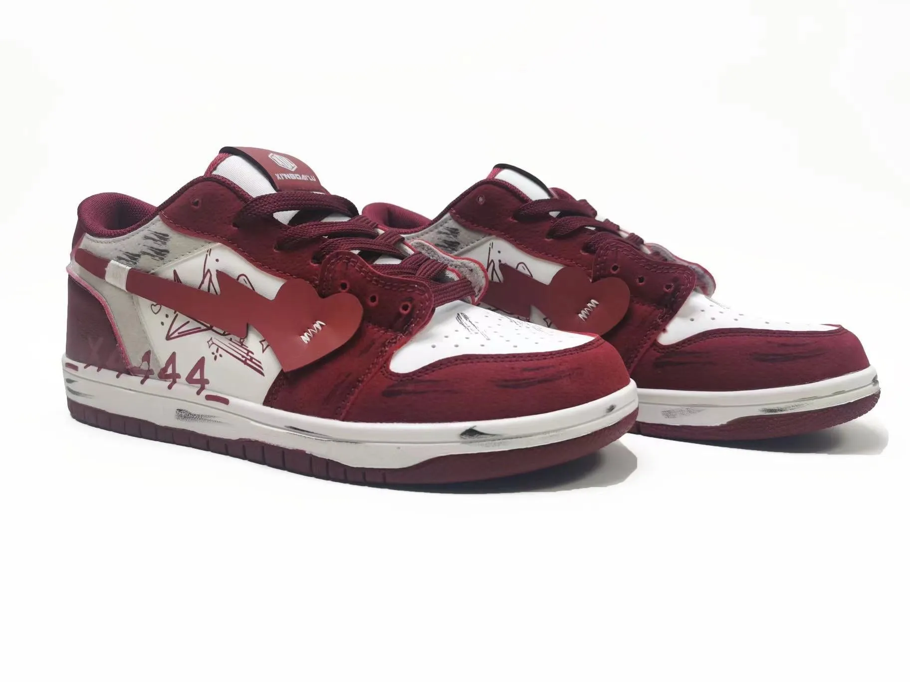 Toleet Skippin' School Shooting Heart Sneakers