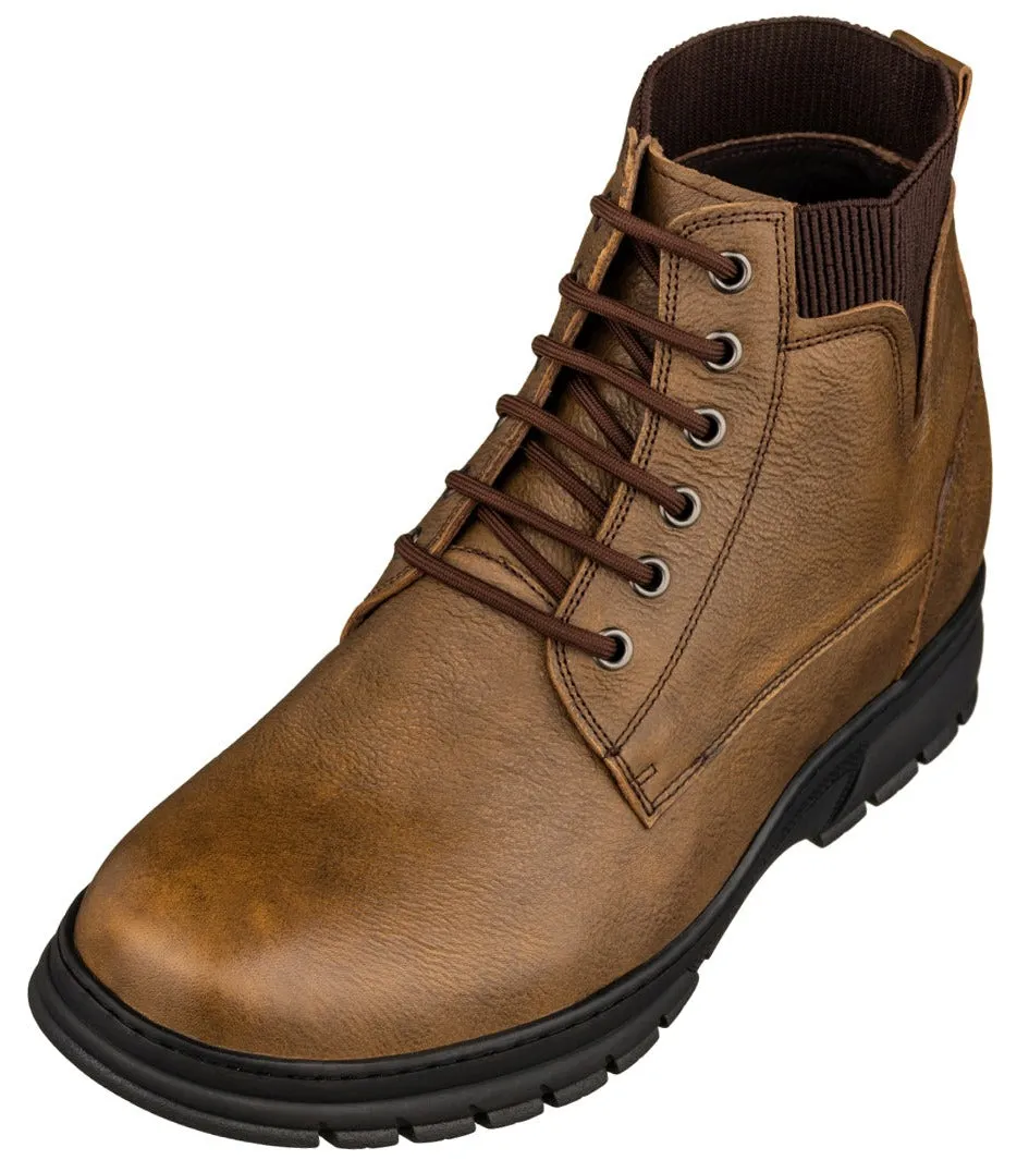 TOTO - K84017 - 2.8 Inches Taller (Khaki) - High Top Work Boots