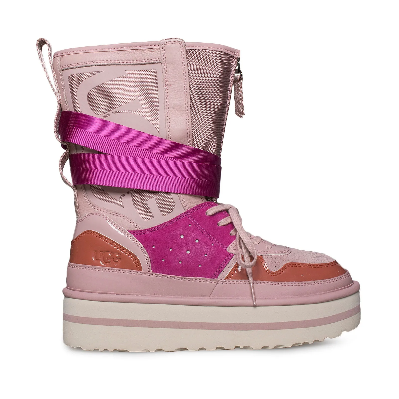 UGG Pop Punk High Top Pink Crystal Sneakers - Women's