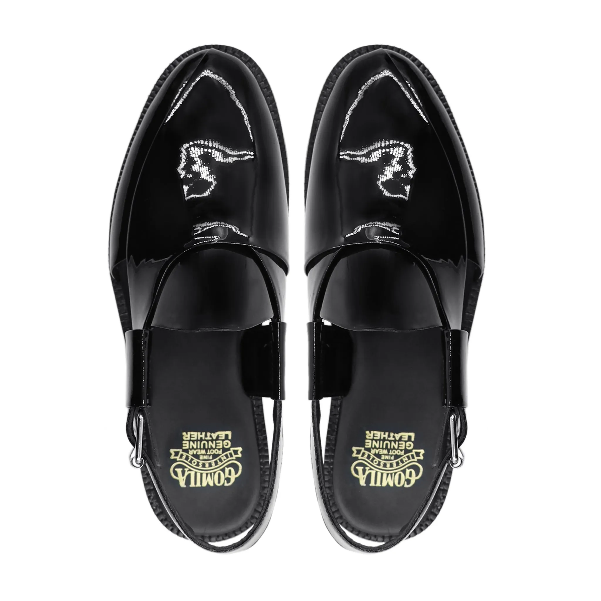 Vinton - Men's Black Patent Leather Sandal