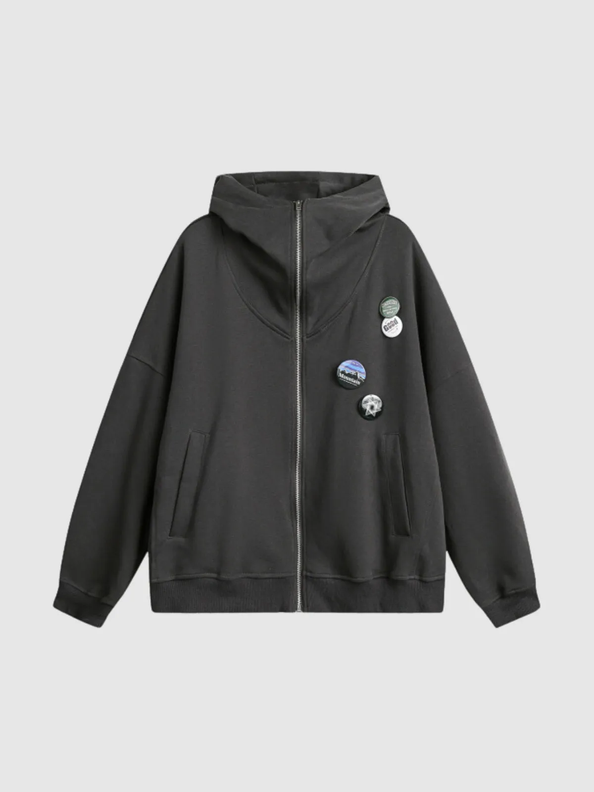 WLS Vintage Retro Style Zip Hoodie