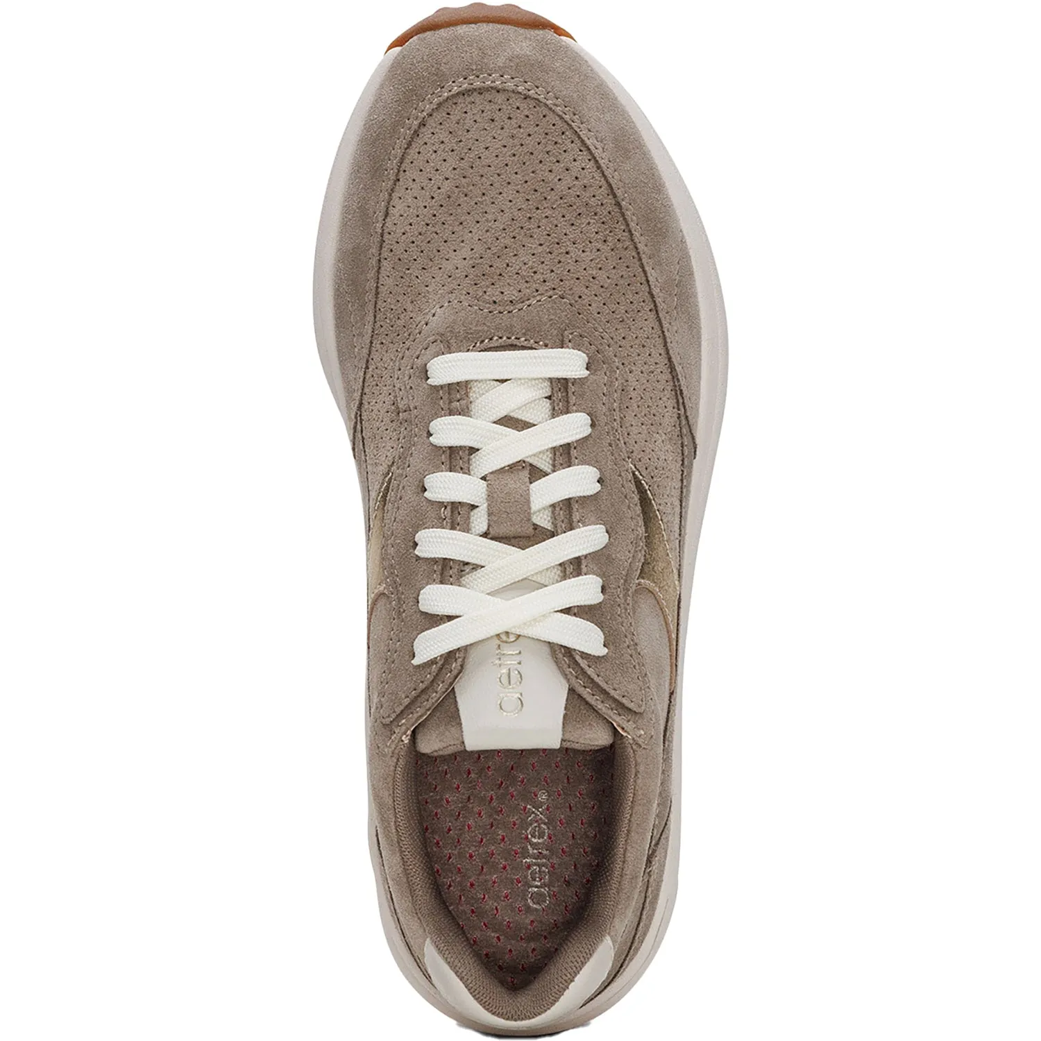 Women's Aetrex Emily Taupe Suede