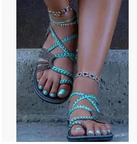 Women's Boho Handmade Braided Sandals