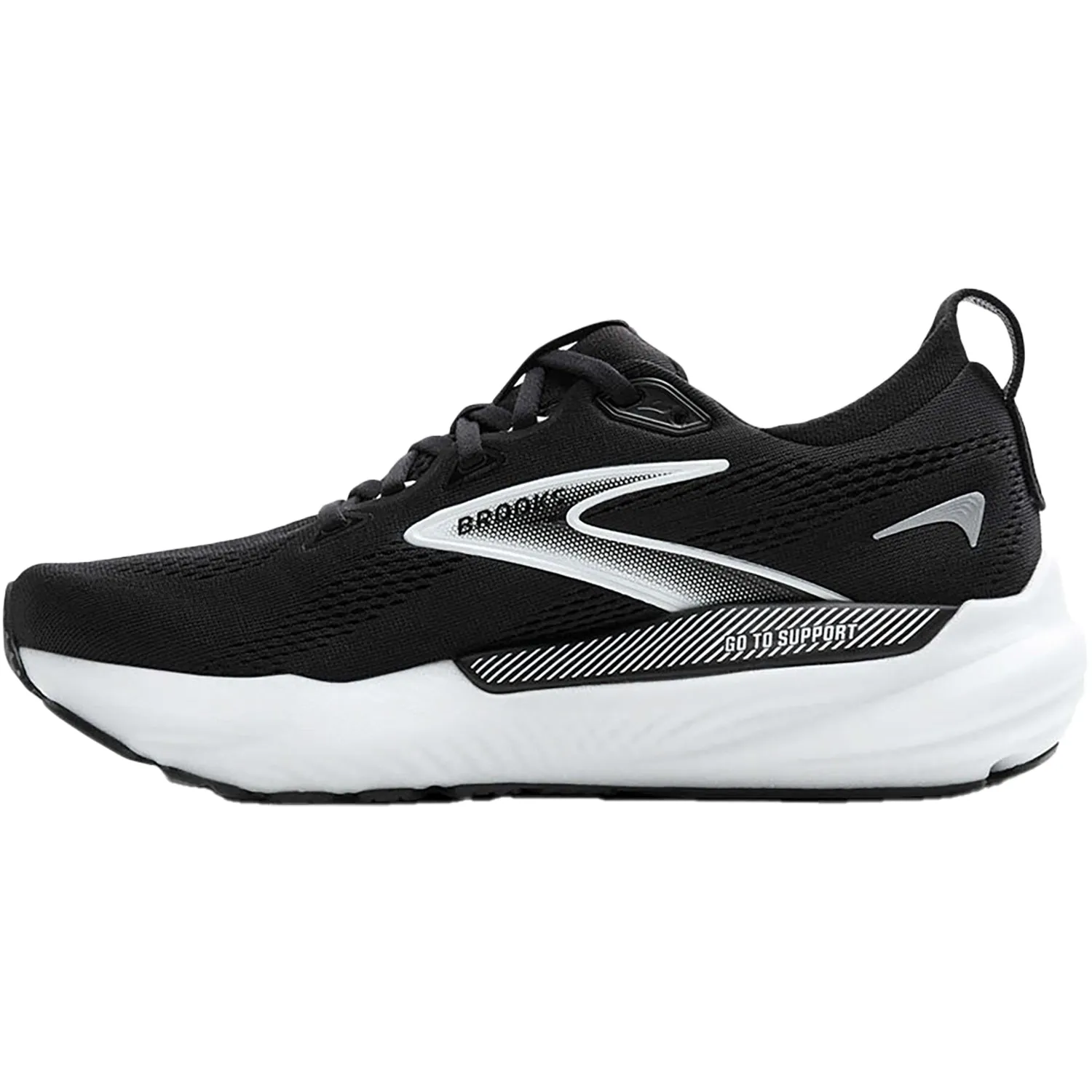 Women's Brooks Glycerin GTS 22 Black/Grey/White Mesh