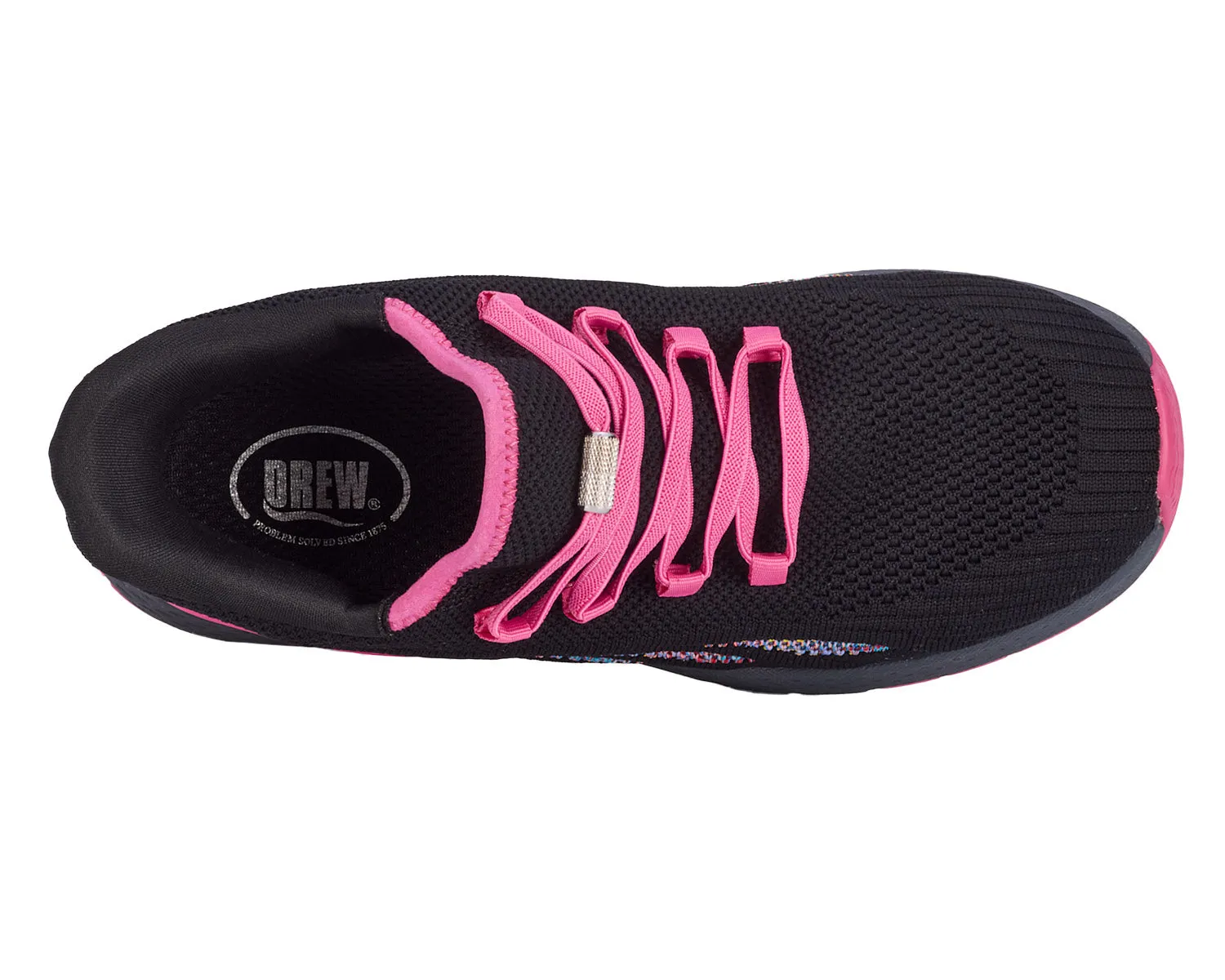 Women's Halo Step in Shoe EXTRA WIDE in Black/Pink Combo