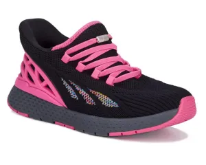 Women's Halo Step in Shoe EXTRA WIDE in Black/Pink Combo