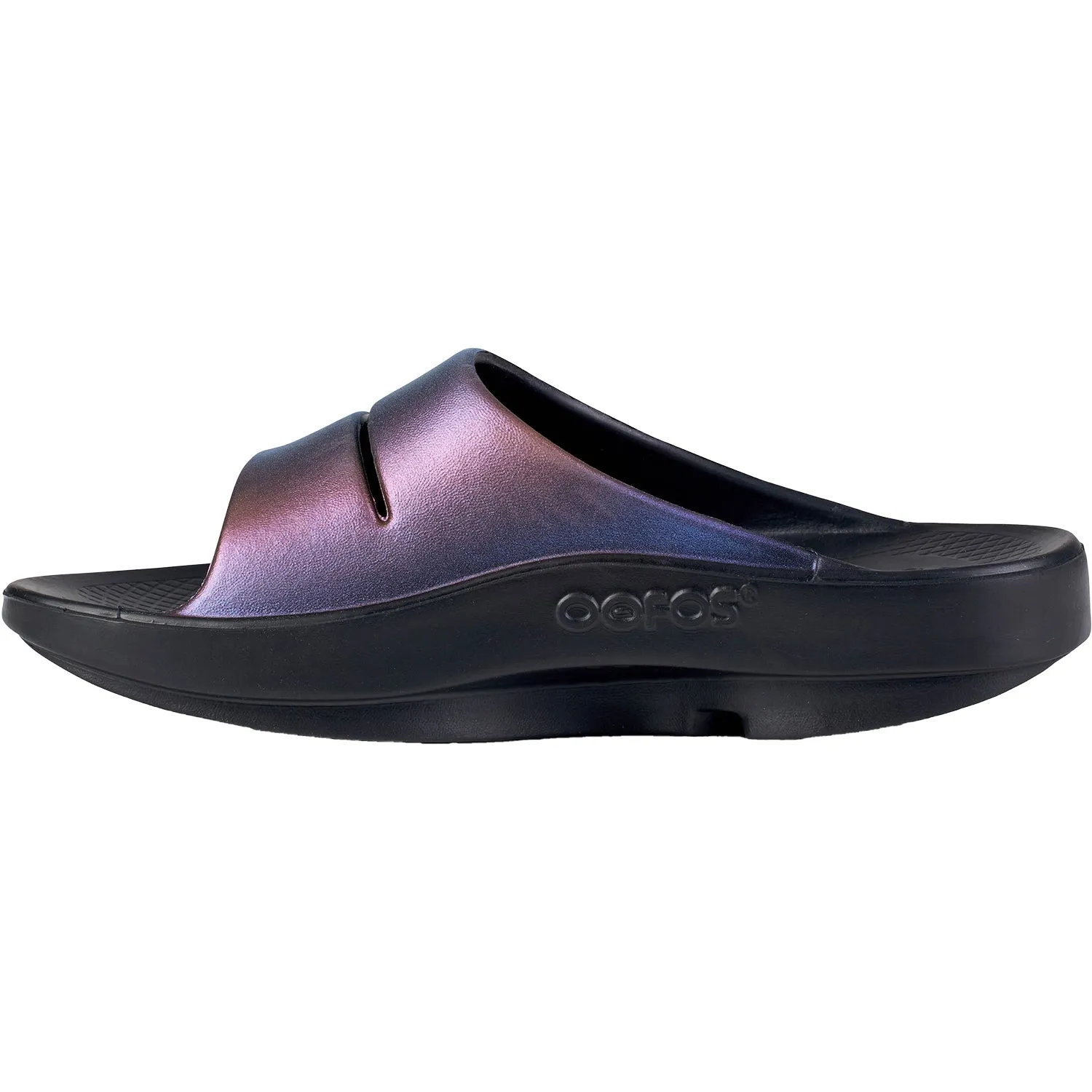 Women's OOFOS OOahh Luxe Midnight Spectre Synthetic