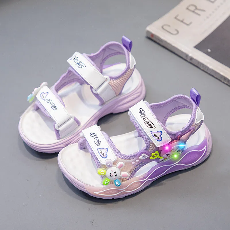 xiangtuibao  Girls' Fashion Sports Sandals Velcro Open Toe